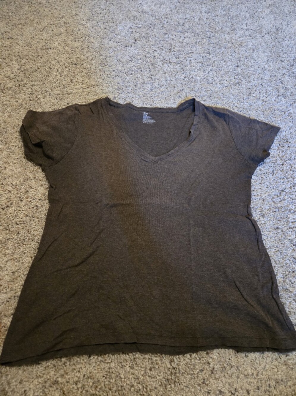 Gap Everyday V-Neck Women's Top in Dark Brown